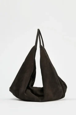 ZARA Malas^BOLSA SHOULDER BAG EM CAMURÇA Cinzento