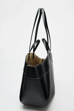 ZARA Malas^BOLSA TOTE BAG Preto