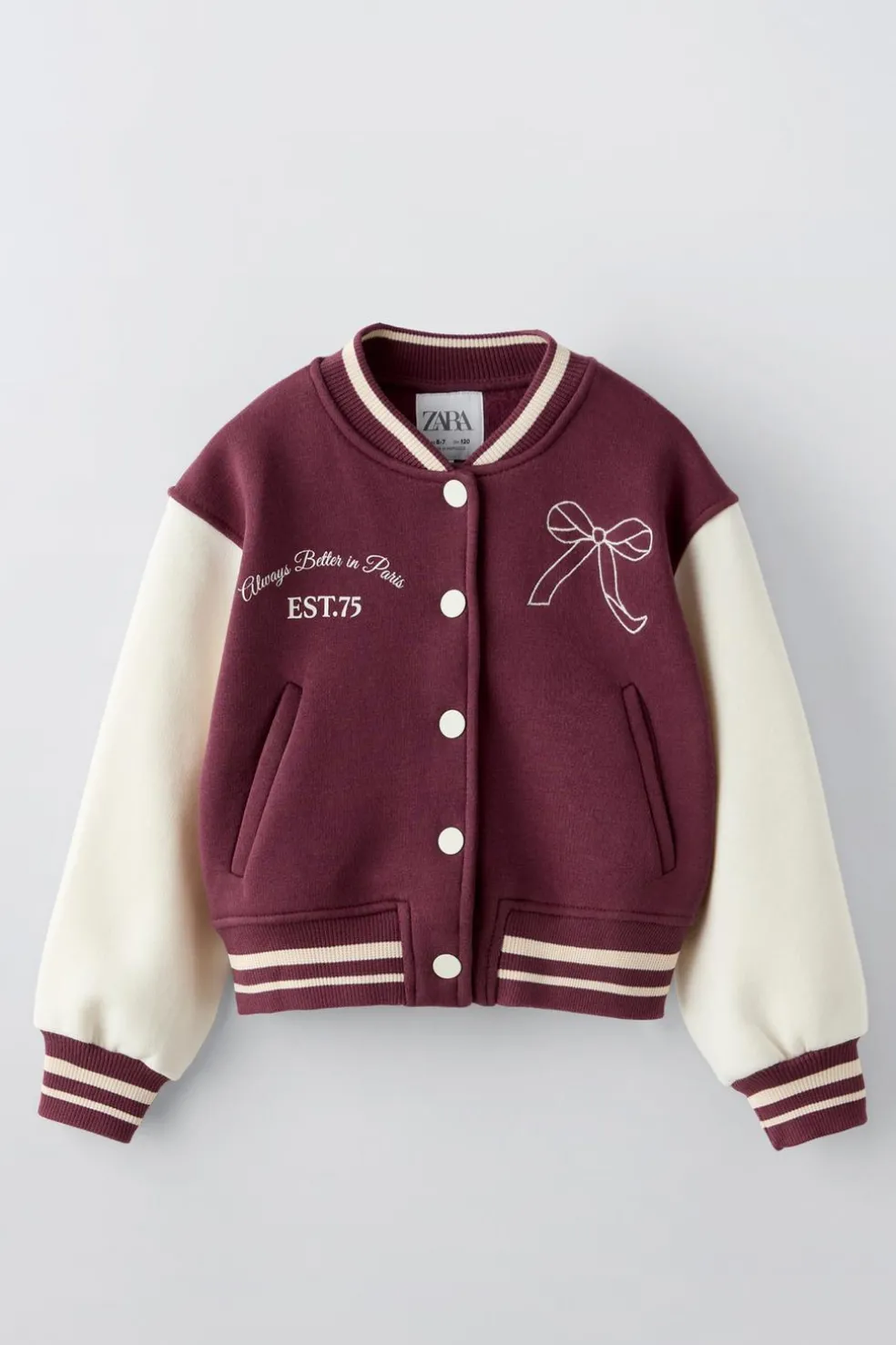 BOMBER COM LAÇO BORDADO-ZARA Outlet