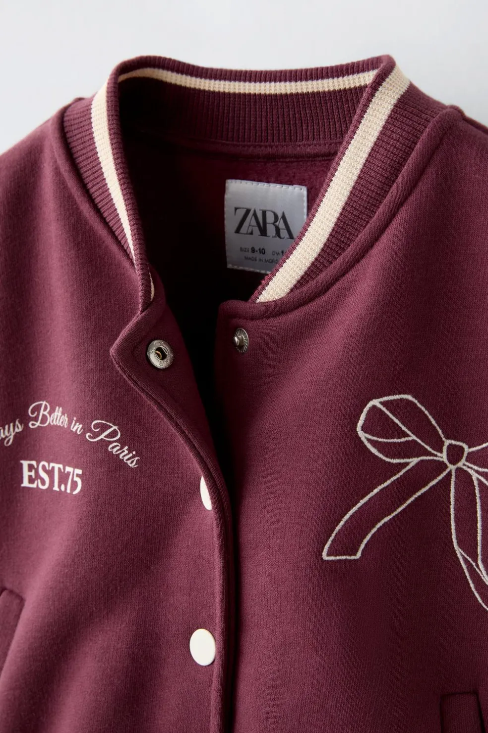 BOMBER COM LAÇO BORDADO-ZARA Outlet