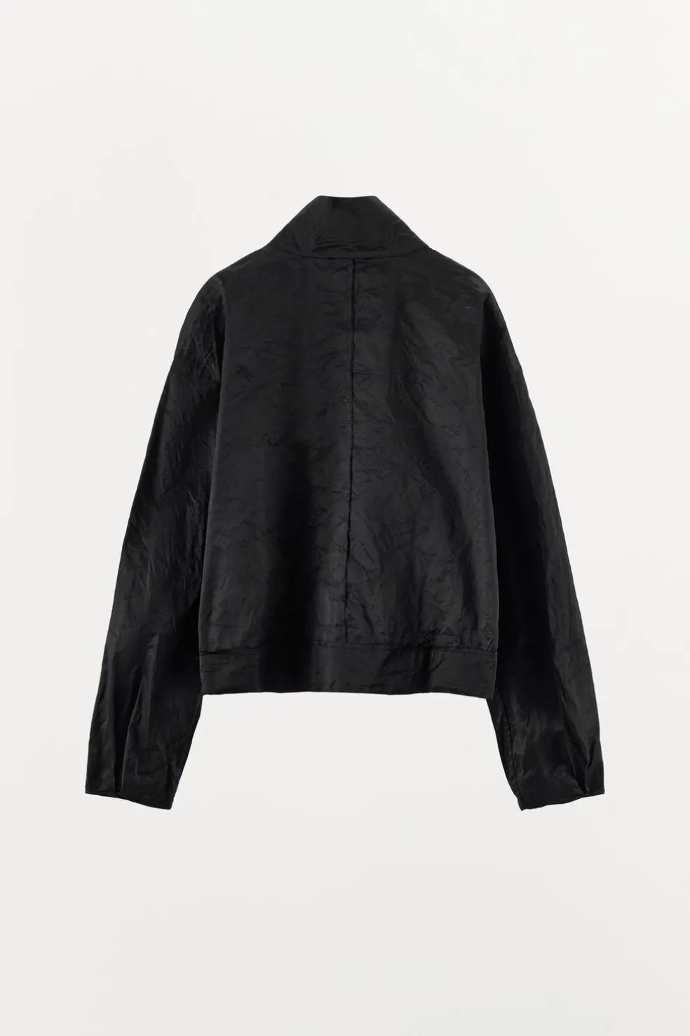 ZARA Blusões|Lingerie^BOMBER EFEITO ENGOMADO FIO METALIZADO Preto
