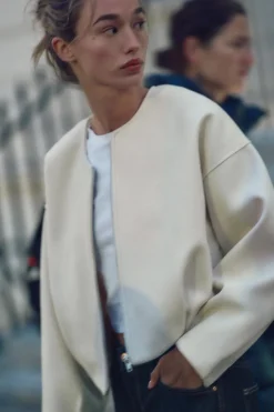 ZARA Winter Layersnew|Blusões^BOMBER SOFT ABALONADA Cru