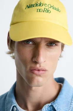 ZARA Acessórios^BONÉ BORDADO CONTRASTE Amarelo