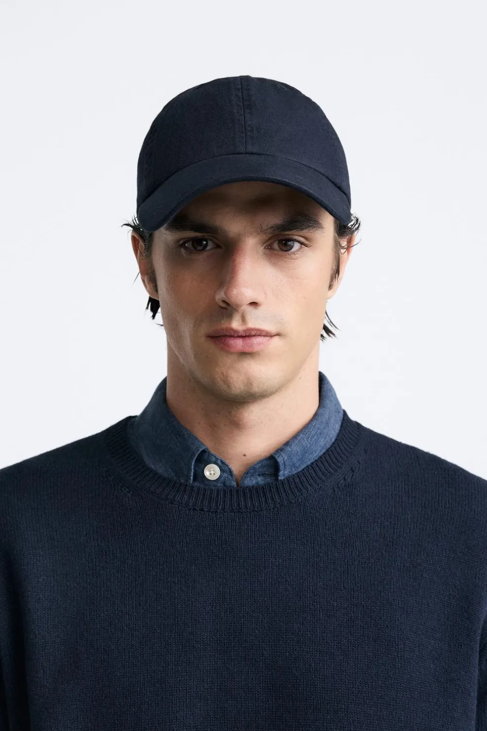 ZARA Acessórios^BONÉ COM ESTRUTURA TWILL Azul-marinho
