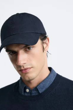 ZARA Acessórios^BONÉ COM ESTRUTURA TWILL Azul-marinho