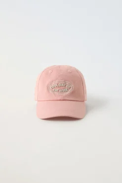 BONÉ COM MENSAGEM BORDADA-ZARA Cheap