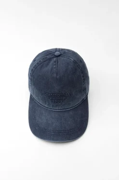 ZARA Acessórios / Bijuteria^BONÉ DE SARJA COM MENSAGEM EM RELEVO Azul-marinho