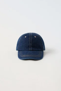 BONÉ EM DENIM COM PESPONTOS-ZARA Outlet