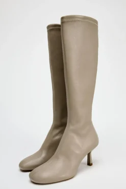 ZARA Sapatos^BOTA ALTA EM PELE SUAVE Branco-cru