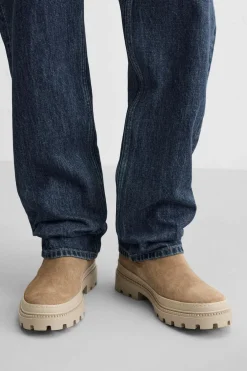 ZARA Vestuário De Inverno|Sapatos^BOTA CHELSEA PELE COM VOLUME Castanho-areia