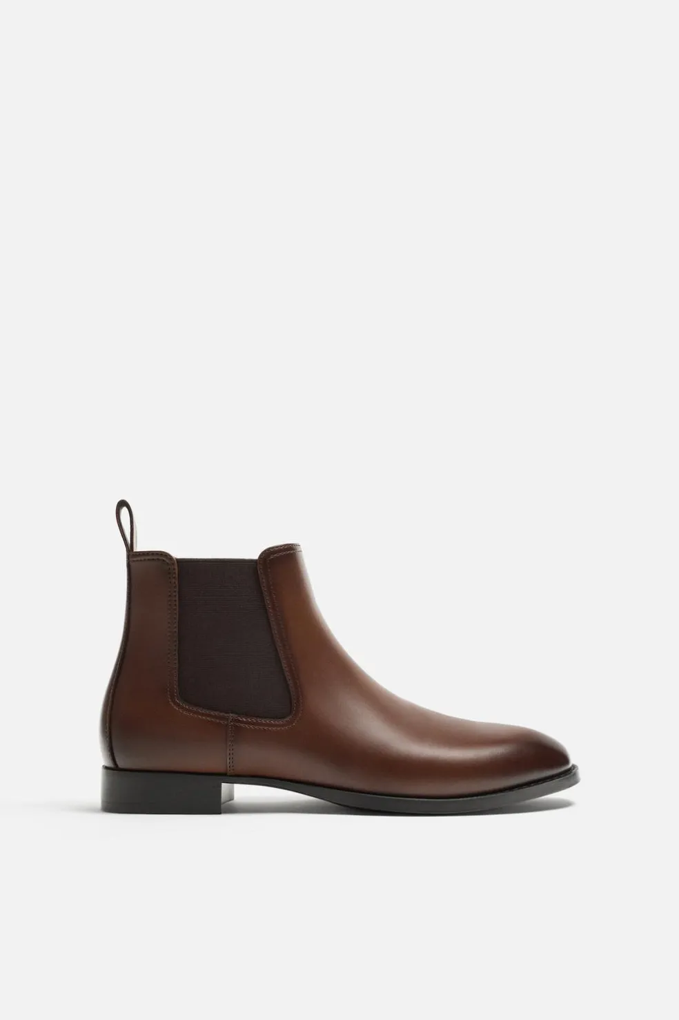 ZARA Vestuário De Inverno|Sapatos^BOTA CHELSEA PONTA Torrado-escuro