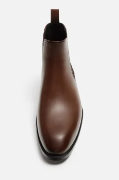 ZARA Vestuário De Inverno|Sapatos^BOTA CHELSEA PONTA Torrado-escuro