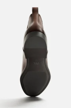 ZARA Vestuário De Inverno|Sapatos^BOTA CHELSEA PONTA Torrado-escuro