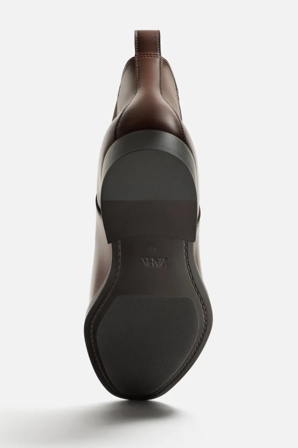 ZARA Vestuário De Inverno|Sapatos^BOTA CHELSEA PONTA Torrado-escuro