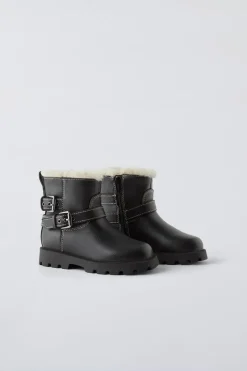 BOTA COM FIVELAS FORRADA-ZARA Outlet