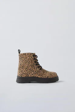 BOTA COM ATAQUEADORES ANIMAL PRINT-ZARA Flash Sale