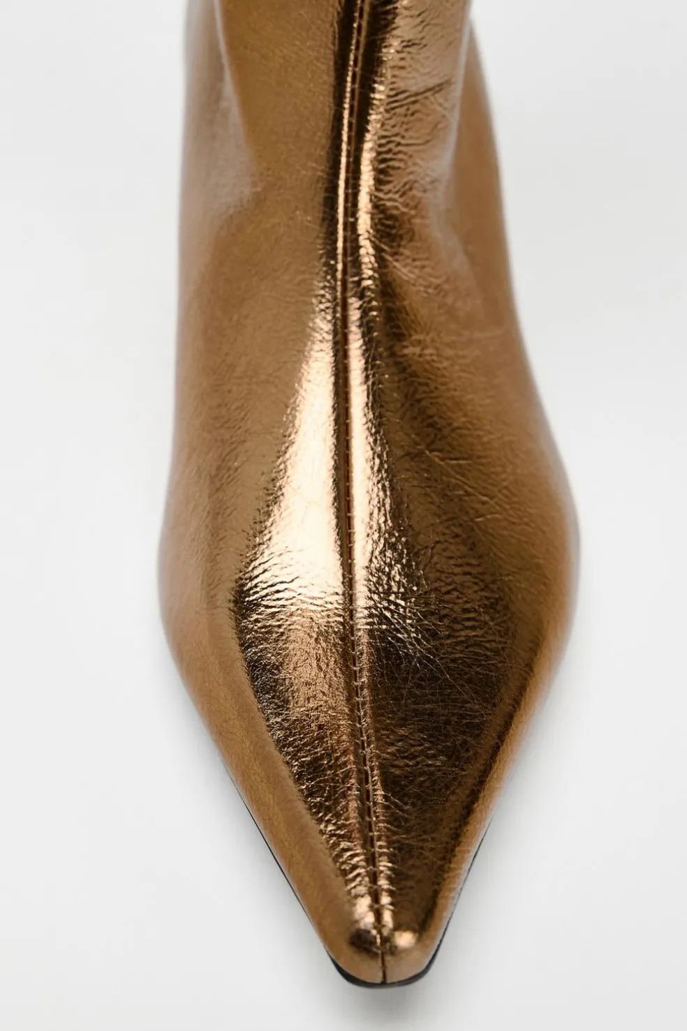 ZARA Sapatos^BOTA COM EFEITO METALIZADO E TACÃO KITTEN Ouro