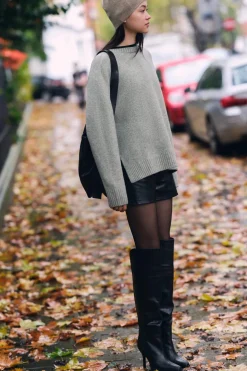ZARA Sapatos^BOTA COM TACÃO CANO XL Preto