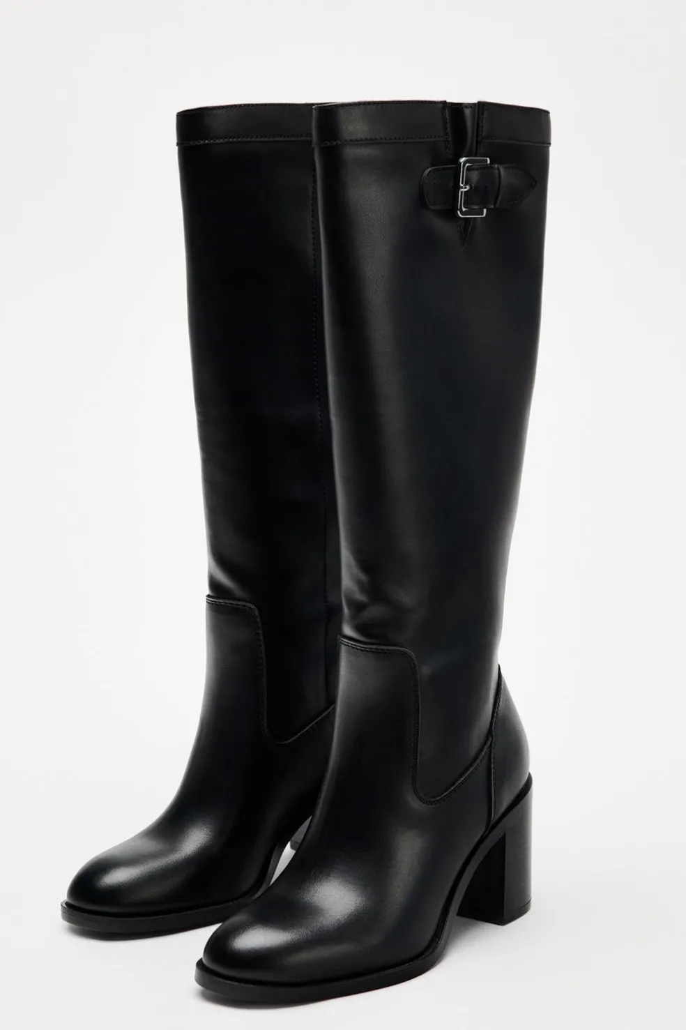 ZARA Sapatos^BOTA COM TACÃO E FIVELA Preto