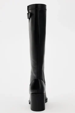 ZARA Sapatos^BOTA COM TACÃO E FIVELA Preto