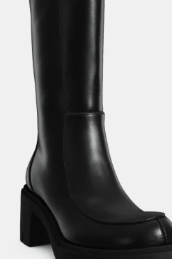 ZARA Sapatos^BOTA COM TACÃO E SOLA DENTADA Preto