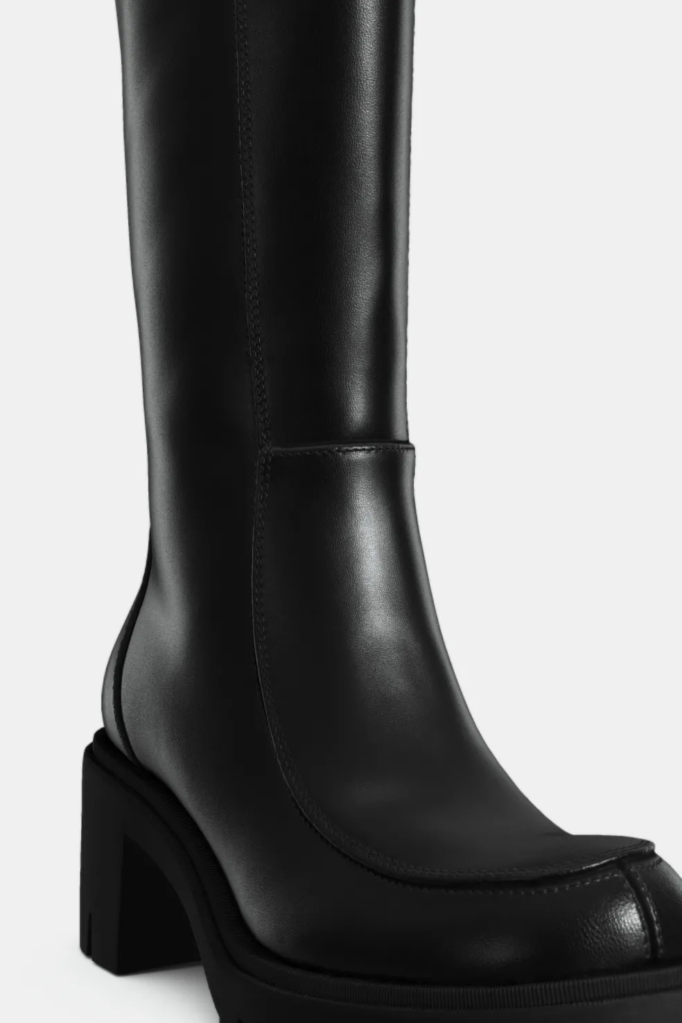 ZARA Sapatos^BOTA COM TACÃO E SOLA DENTADA Preto