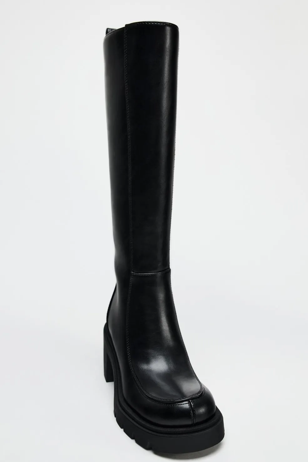ZARA Sapatos^BOTA COM TACÃO E SOLA DENTADA Preto