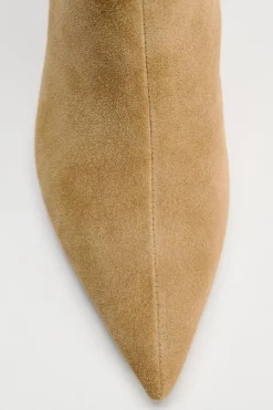 ZARA Sapatos^BOTA COM TACÃO EM CROUTE Torrado-escuro