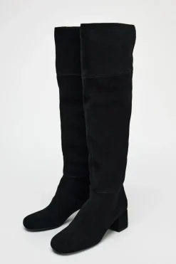 ZARA Sapatos^BOTA COM TACÃO EM CROUTE Preto