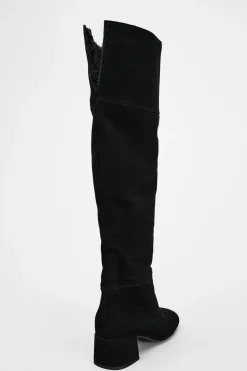 ZARA Sapatos^BOTA COM TACÃO EM CROUTE Preto