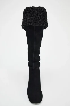 ZARA Sapatos^BOTA COM TACÃO EM CROUTE Preto