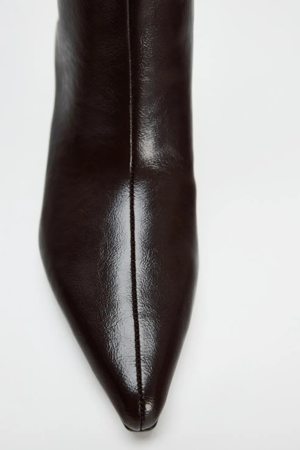 ZARA Sapatos^BOTA COM TACÃO FINO Castanho