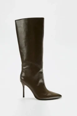 ZARA Sapatos^BOTA COM TACÃO FINO Verde