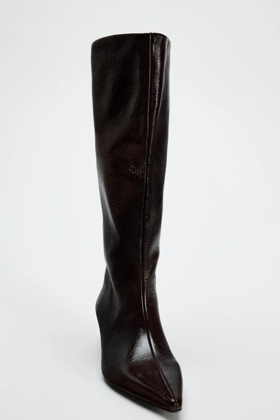 ZARA Sapatos^BOTA COM TACÃO KITTEN Vermelho-bordeaux