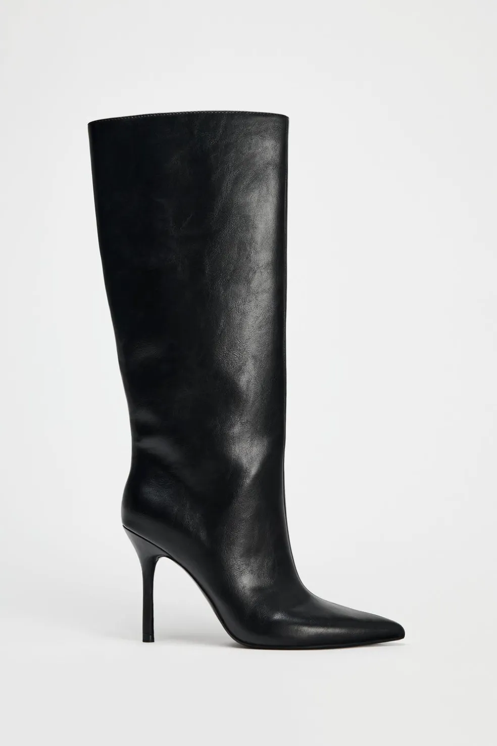 ZARA Sapatos^BOTA COM TACÃO PESPONTADO Preto