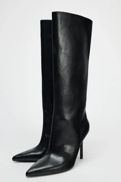 ZARA Sapatos^BOTA COM TACÃO PESPONTADO Preto