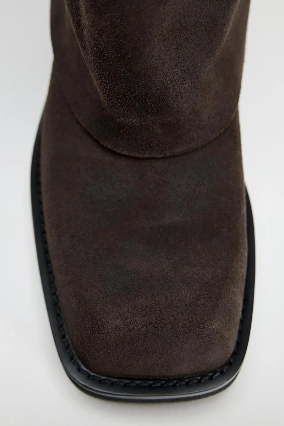 ZARA Sapatos^BOTA CROUTE CALÇAS COM PÉS FIVELAS Castanho