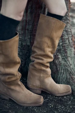 ZARA Sapatos^BOTA CROUTE CANO LARGO torrado
