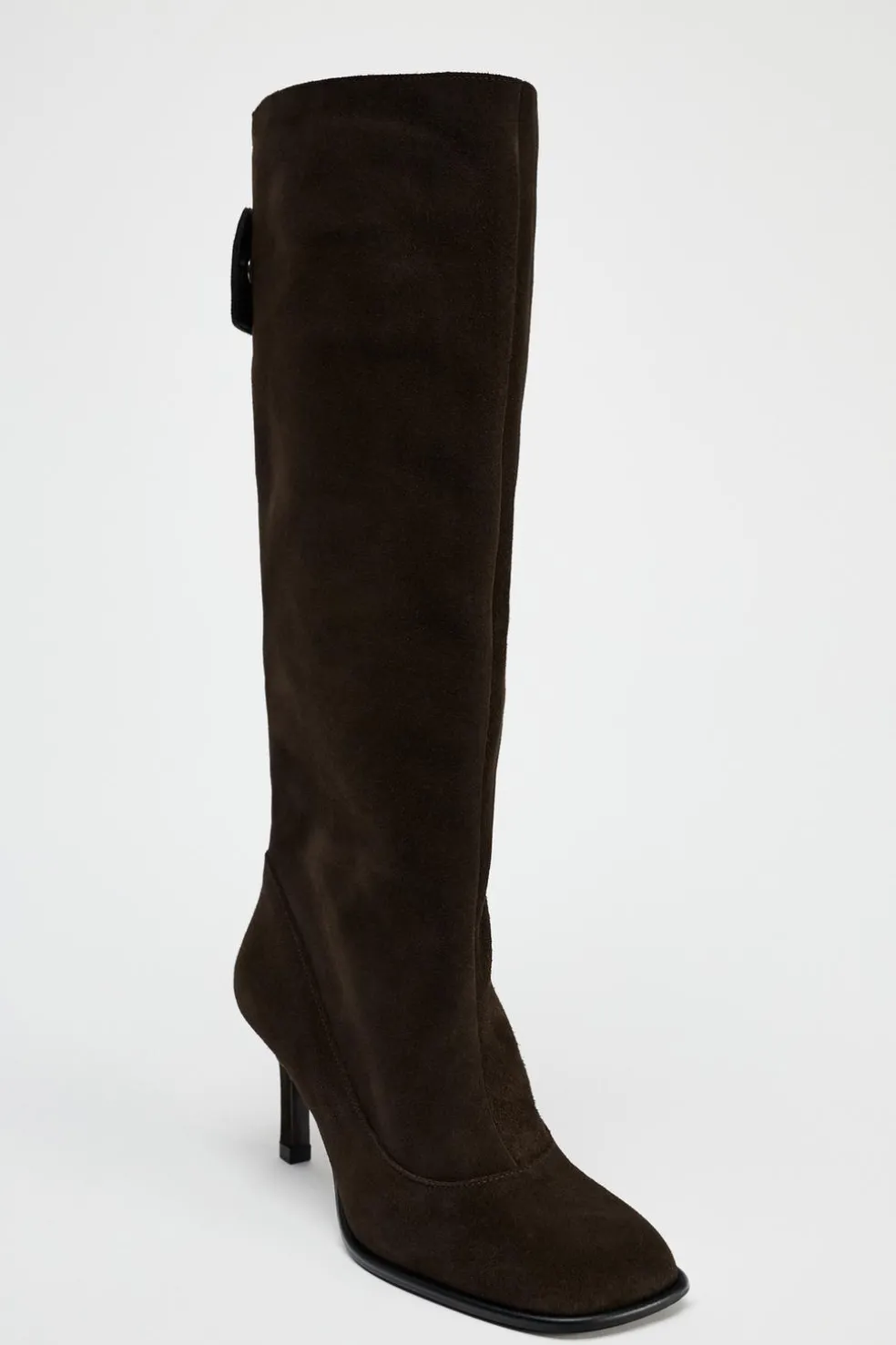 ZARA Sapatos^BOTA DE CANO LARGO EM CROUTE Castanho