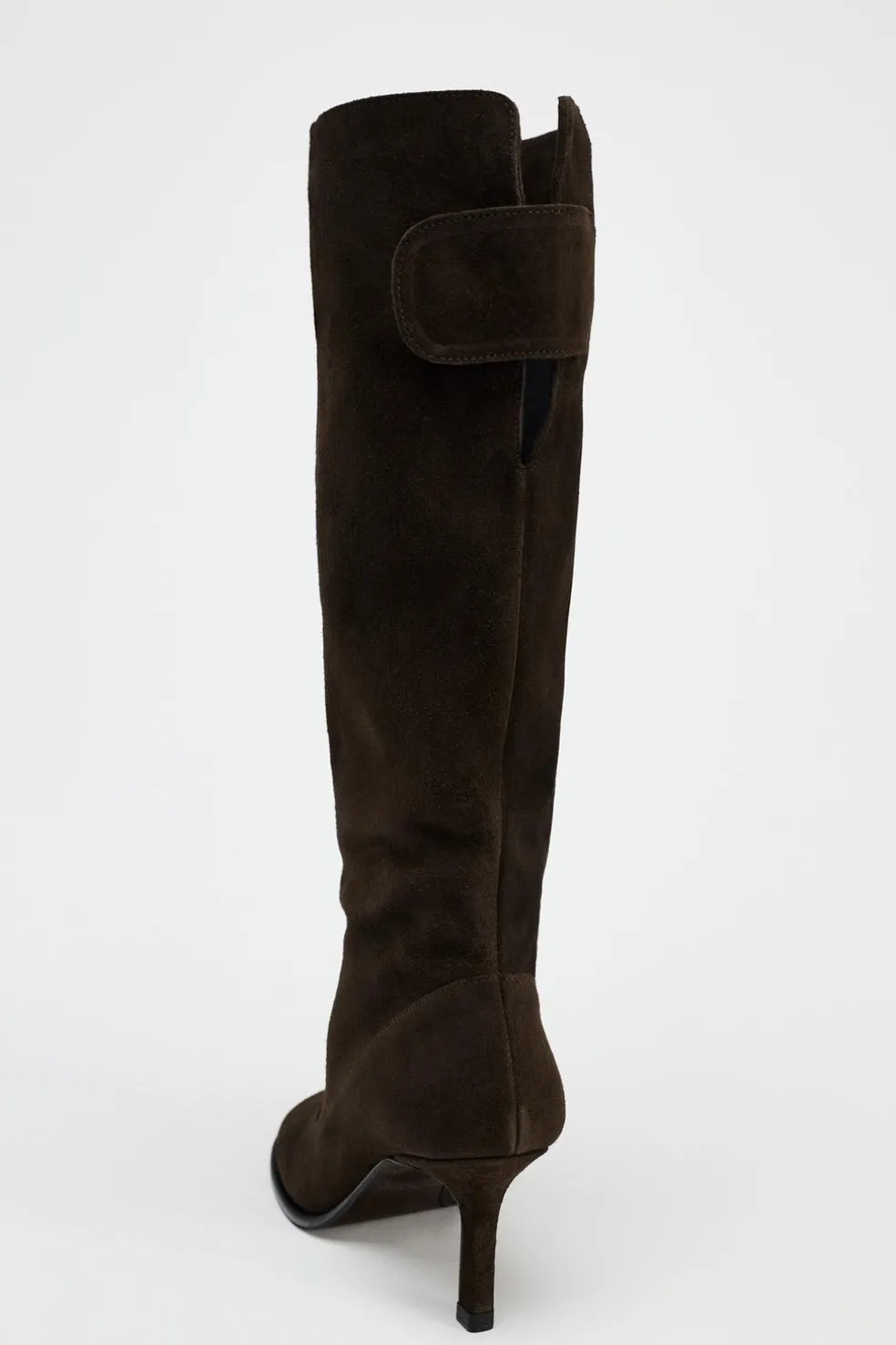 ZARA Sapatos^BOTA DE CANO LARGO EM CROUTE Castanho