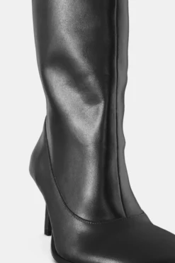 ZARA Sapatos^BOTA DE CANO LARGO EM PELE Preto
