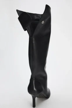 ZARA Sapatos^BOTA DE CANO LARGO EM PELE Preto