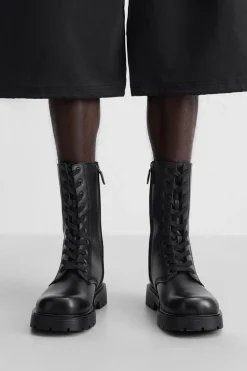 ZARA Vestuário De Inverno^BOTA DE CORDÕES COM SOLA DE VOLUME Preto