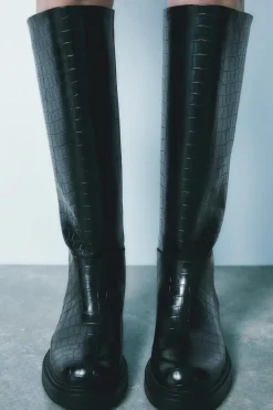 ZARA Sapatos^BOTA DE MONTARIA Preto