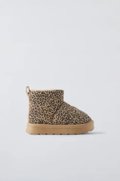 BOTA DE PELE COM ESTAMPADO ANIMAL PRINT-ZARA Fashion