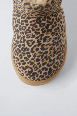 BOTA DE PELE COM ESTAMPADO ANIMAL PRINT-ZARA Fashion
