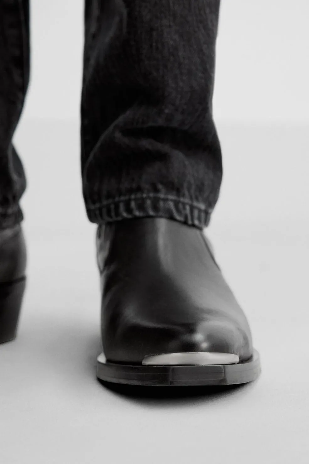 ZARA Pele|Sapatos^BOTA DE PELE COWBOY Preto