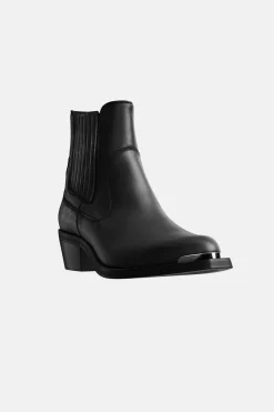 ZARA Pele|Sapatos^BOTA DE PELE COWBOY Preto