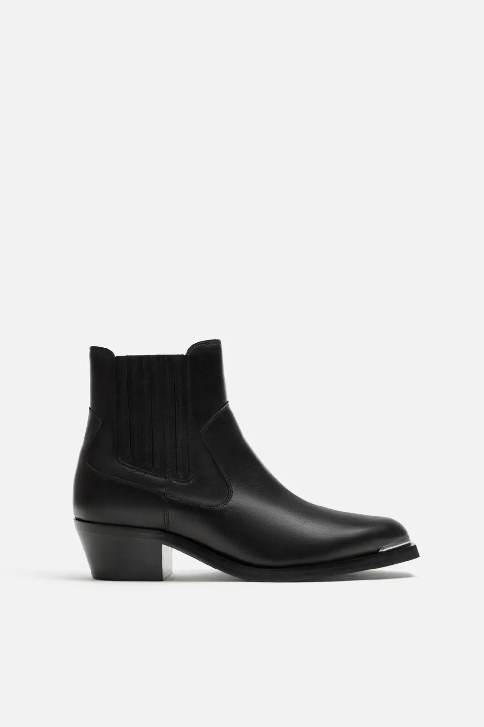 ZARA Pele|Sapatos^BOTA DE PELE COWBOY Preto