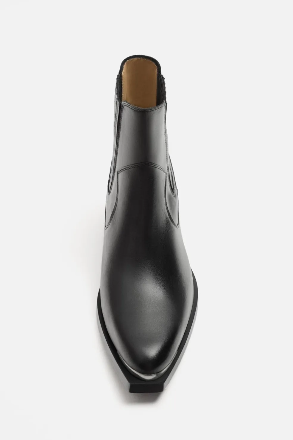 ZARA Pele|Sapatos^BOTA DE PELE COWBOY Preto